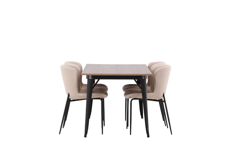 Tempe Matgrupp 140 cm Rektangulär med 4 Modesto stolar - Beige - Möbler - Bord & matgrupper - Matgrupper