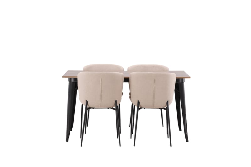 Tempe Matgrupp 140 cm Rektangulär med 4 Modesto stolar - Beige - Möbler - Bord & matgrupper - Matgrupper