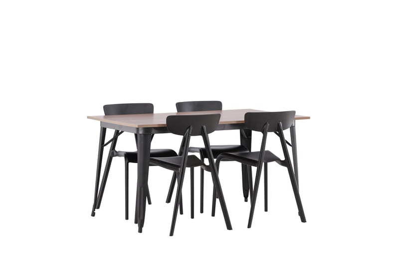 Tempe Matgrupp 140 cm Rektangulär med 4 Ursholmen stolar - Svart - Möbler - Bord & matgrupper - Matgrupper