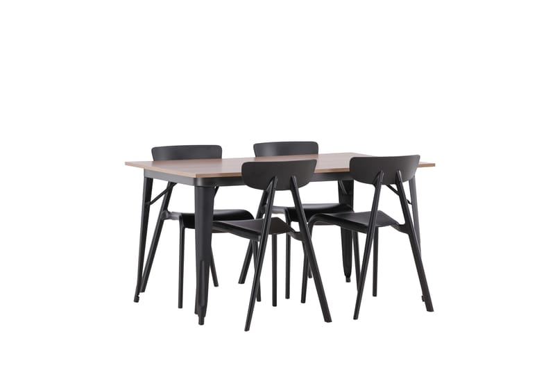 Tempe Matgrupp 140 cm Rektangulär med 4 Ursholmen stolar - Svart - Möbler - Bord & matgrupper - Matgrupper