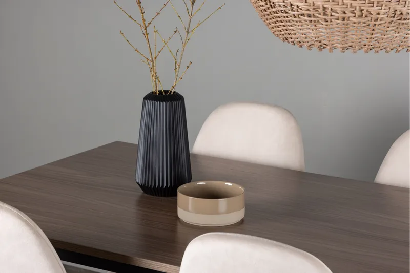 Tempe Matgrupp 140 cm Rektangulär med 4 Polar stolar - Beige - Möbler - Bord & matgrupper - Matgrupper