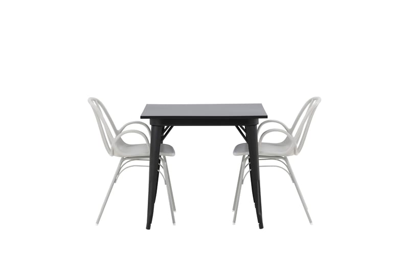 Tempe Matgrupp 80 cm Rektangulär med 2 Dyrön stolar - Svart - Möbler - Bord & matgrupper - Matgrupper