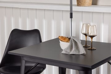 Tempe Matgrupp 80 cm Rektangulär med 2 Zeno stolar - Svart - Möbler - Bord & matgrupper - Matgrupper