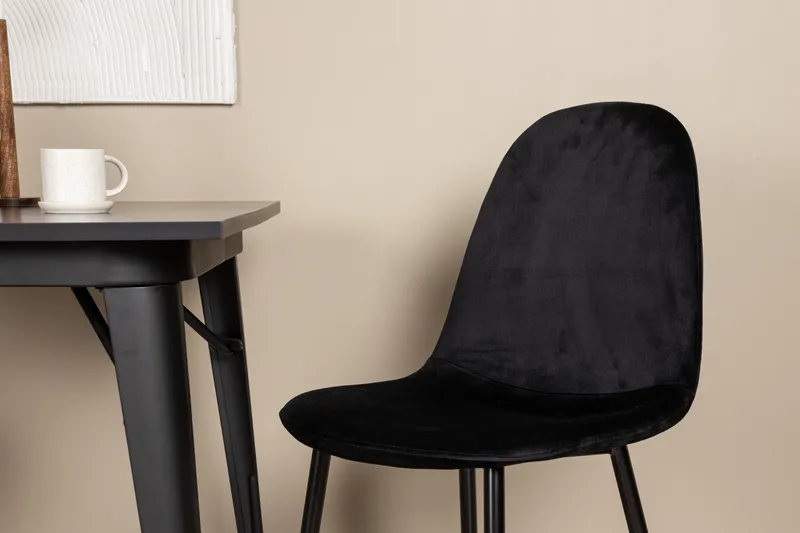 Tempe Matgrupp 80 cm Rektangulär med 2 Polar stolar - Svart - Möbler - Bord & matgrupper - Matgrupper