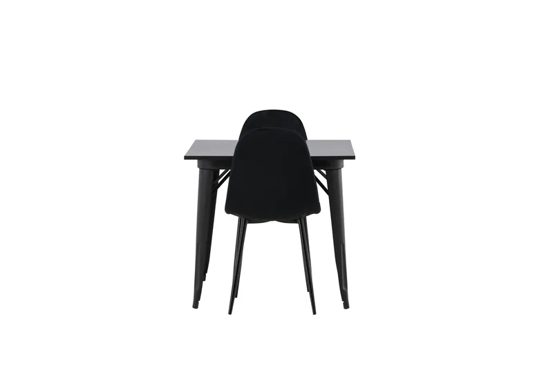 Tempe Matgrupp 80 cm Rektangulär med 2 Polar stolar - Svart - Möbler - Bord & matgrupper - Matgrupper
