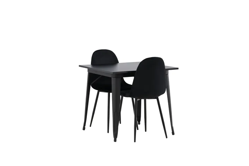 Tempe Matgrupp 80 cm Rektangulär med 2 Polar stolar - Svart - Möbler - Bord & matgrupper - Matgrupper