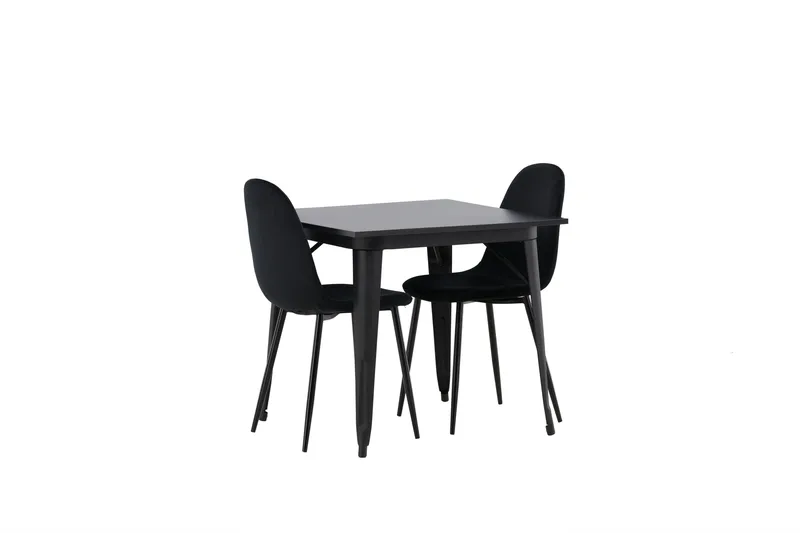 Tempe Matgrupp 80 cm Rektangulär med 2 Polar stolar - Svart - Möbler - Bord & matgrupper - Matgrupper