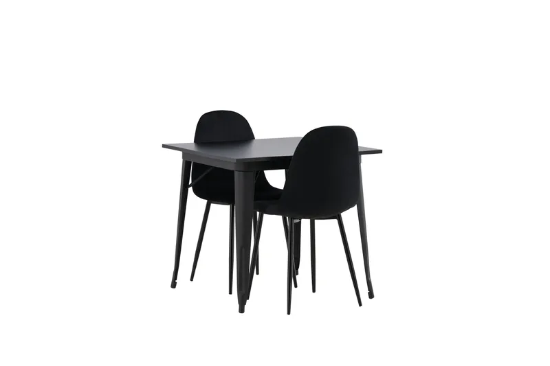 Tempe Matgrupp 80 cm Rektangulär med 2 Polar stolar - Svart - Möbler - Bord & matgrupper - Matgrupper