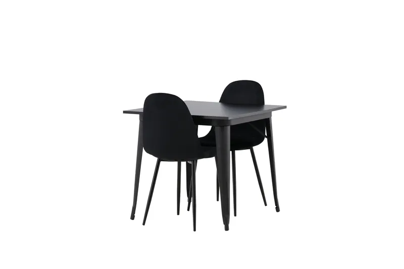 Tempe Matgrupp 80 cm Rektangulär med 2 Polar stolar - Svart - Möbler - Bord & matgrupper - Matgrupper