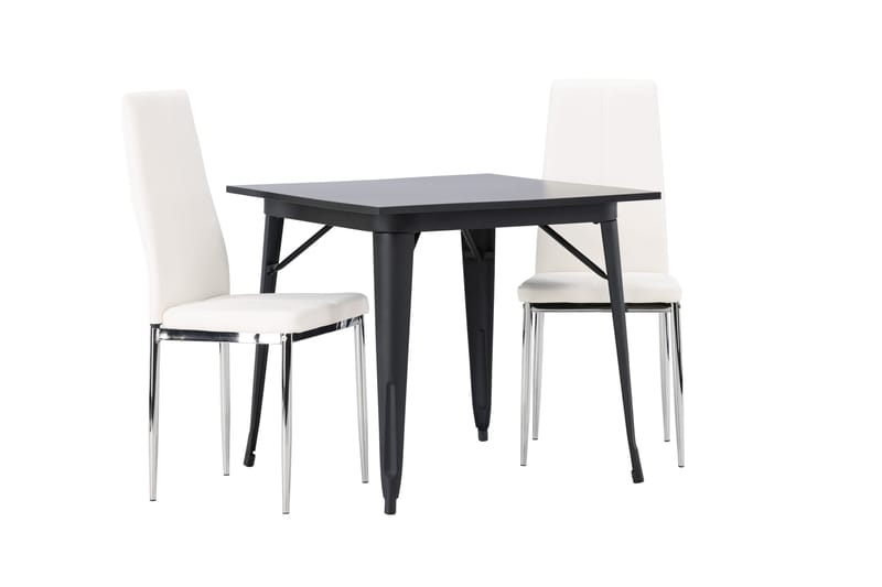 Tempe Matgrupp 80 cm Rektangulär med 2 Pastill stolar - Svart - Möbler - Bord & matgrupper - Matgrupper