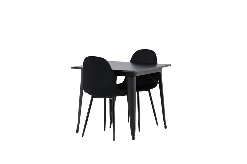 Tempe Matgrupp 80 cm Rektangulär med 2 Polar stolar - Svart - Möbler - Bord & matgrupper - Matgrupper