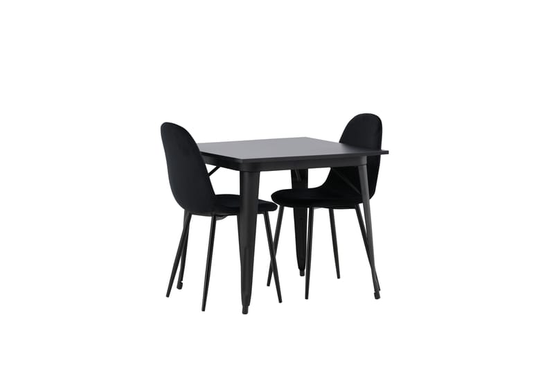 Tempe Matgrupp 80 cm Rektangulär med 2 Polar stolar - Svart - Möbler - Bord & matgrupper - Matgrupper