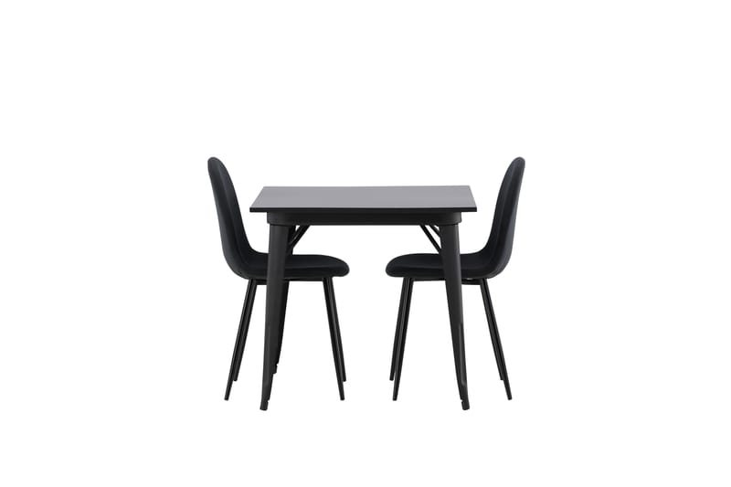 Tempe Matgrupp 80 cm Rektangulär med 2 Polar stolar - Svart - Möbler - Bord & matgrupper - Matgrupper
