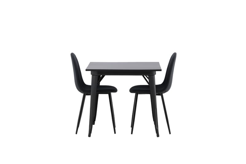 Tempe Matgrupp 80 cm Rektangulär med 2 Polar stolar - Svart - Möbler - Bord & matgrupper - Matgrupper