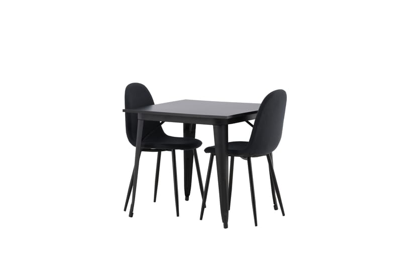 Tempe Matgrupp 80 cm Rektangulär med 2 Polar stolar - Svart - Möbler - Bord & matgrupper - Matgrupper