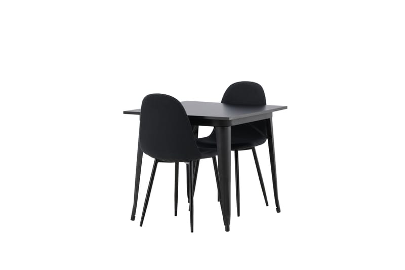 Tempe Matgrupp 80 cm Rektangulär med 2 Polar stolar - Svart - Möbler - Bord & matgrupper - Matgrupper