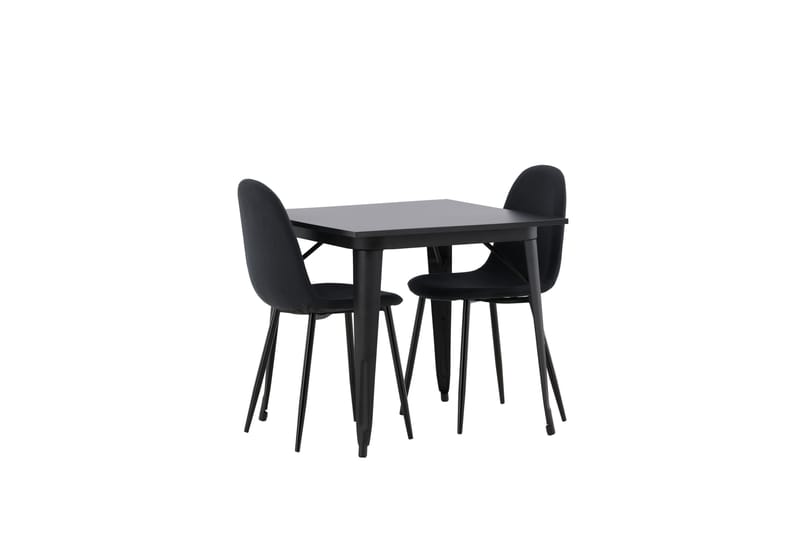Tempe Matgrupp 80 cm Rektangulär med 2 Polar stolar - Svart - Möbler - Bord & matgrupper - Matgrupper