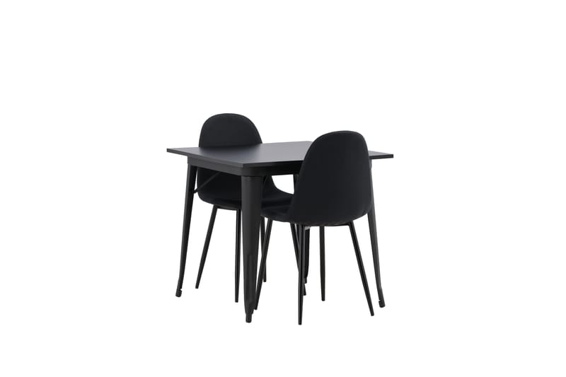 Tempe Matgrupp 80 cm Rektangulär med 2 Polar stolar - Svart - Möbler - Bord & matgrupper - Matgrupper