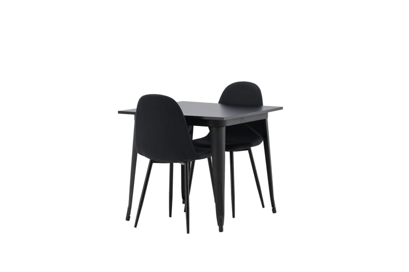 Tempe Matgrupp 80 cm Rektangulär med 2 Polar stolar - Svart - Möbler - Bord & matgrupper - Matgrupper