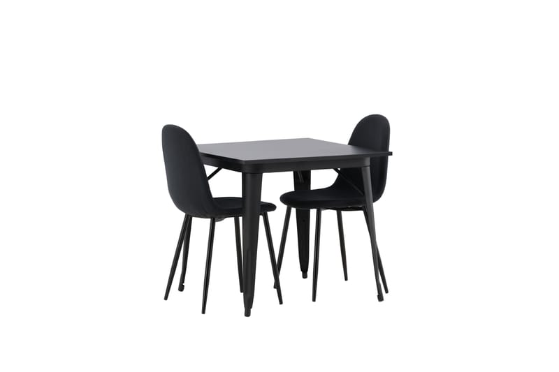 Tempe Matgrupp 80 cm Rektangulär med 2 Polar stolar - Svart - Möbler - Bord & matgrupper - Matgrupper