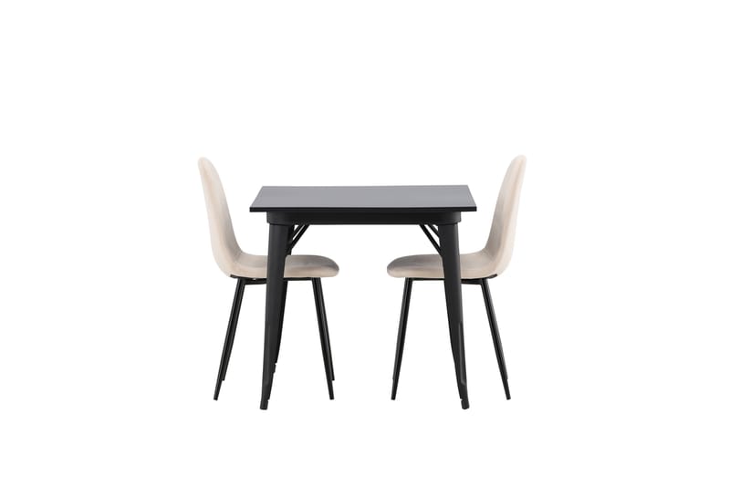 Tempe Matgrupp 80 cm Rektangulär med 2 Polar stolar, Beige