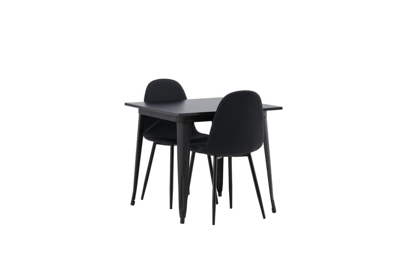 Tempe Matgrupp 80 cm Rektangulär med 2 Polar stolar - Svart - Möbler - Bord & matgrupper - Matgrupper