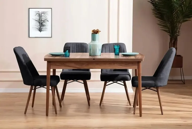 Teral Matgrupp Förlängningsbar 130-170 cm med 4 Stolar - Möbler - Bord & matgrupper - Matgrupper