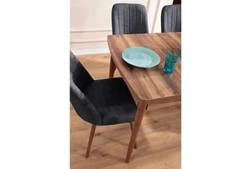 Teral Matgrupp Förlängningsbar 130-170 cm med 6 Stolar - Antracit - Möbler - Bord & matgrupper - Matgrupper