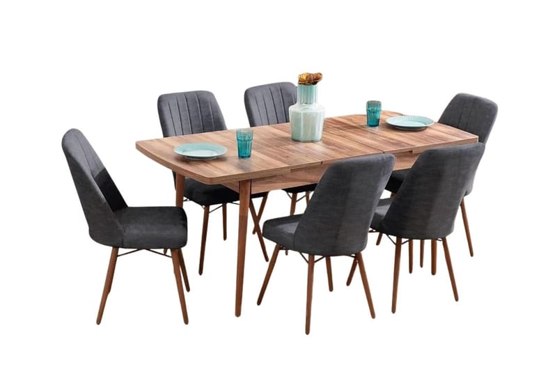 Teral Matgrupp Förlängningsbar 130-170 cm med 6 Stolar - Möbler - Bord & matgrupper - Matgrupper