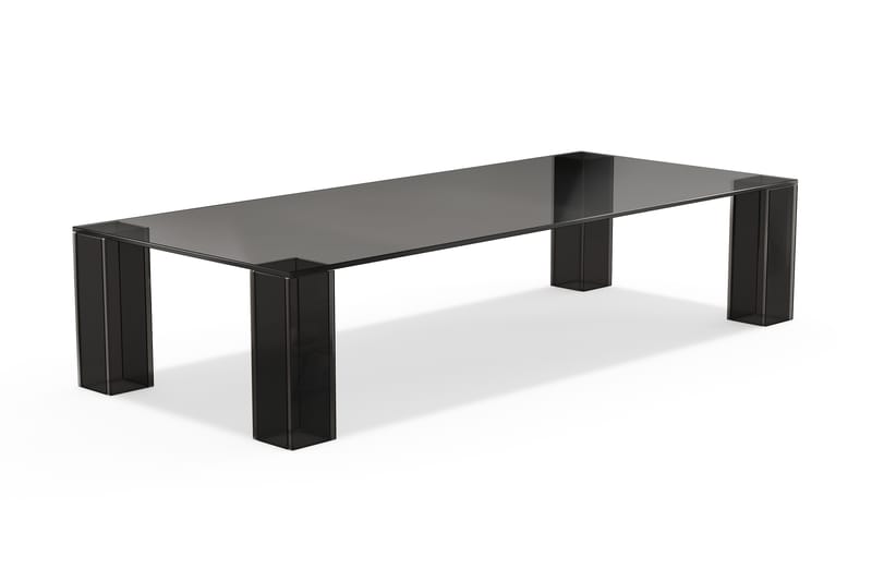 Tetsuya Rektangulärt Soffbord 140x60x30 cm i Glas - Svart - Möbler - Bord & matgrupper - Soffbord