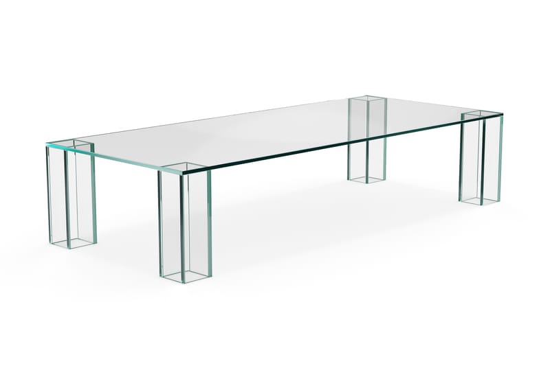 Tetsuya Rektangulärt Soffbord 140x60x30 cm i Glas - Transparent - Möbler - Bord & matgrupper - Soffbord