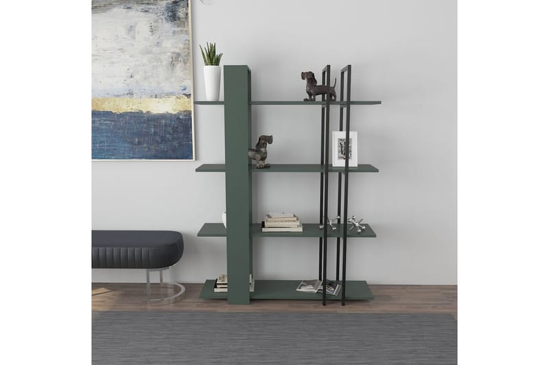 Thyra Bokhylla 120 cm - Grön/Svart - Förvaring - Hylla - Bokhylla