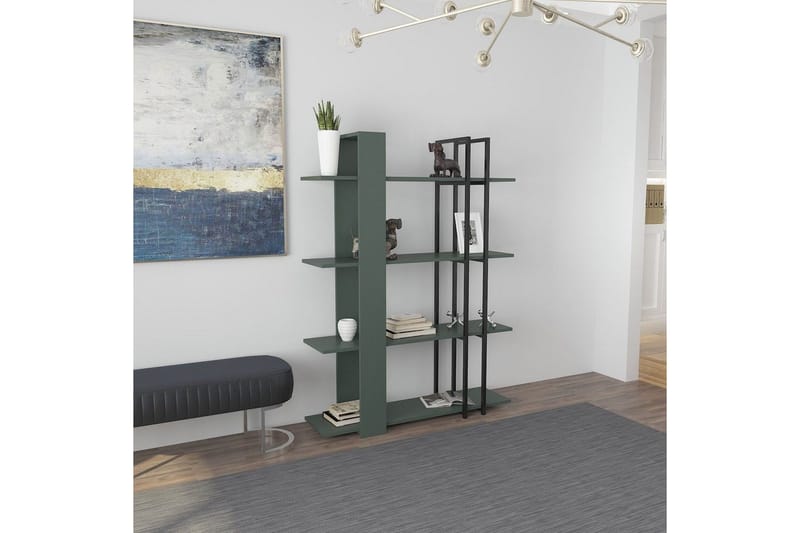 Thyra Bokhylla 120 cm - Grön/Svart - Förvaring - Hylla - Bokhylla