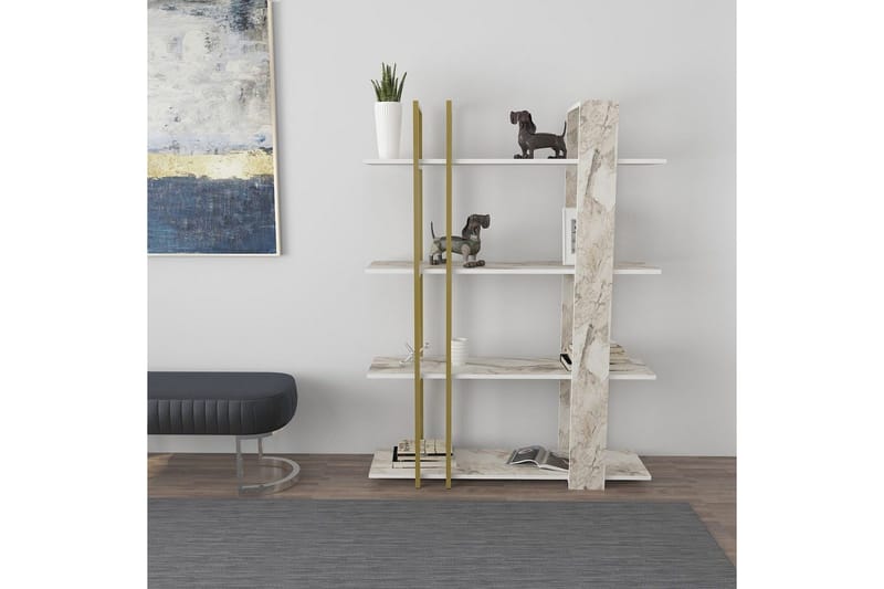 Thyra Bokhylla 120 cm - Guld - Förvaring - Hylla - Bokhylla