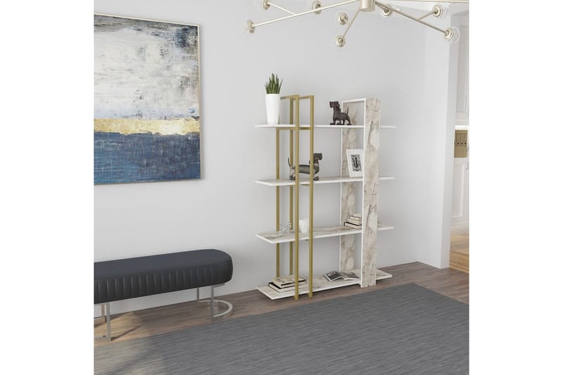 Thyra Bokhylla 120 cm - Guld - Förvaring - Hylla - Bokhylla