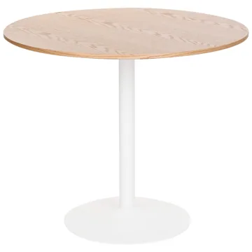 Tino Litet Runt Matbord 90 cm i Metall och Trä med Ekutseende - Ljusbrun - Möbler - Bord & matgrupper - Matbord & köksbord