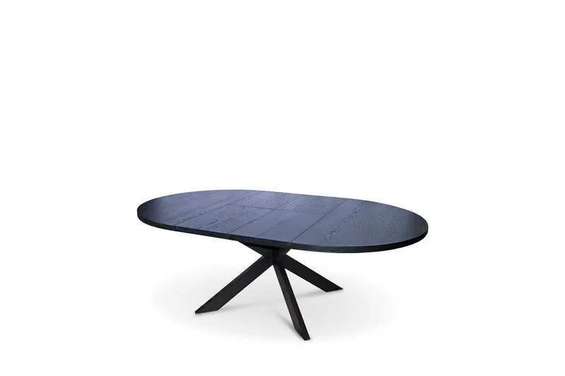 Tofta Förlängningsbart Matbord 140-180 cm Runt för 8 personer  i massivt trä, Svart