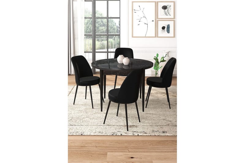 Tor Matgrupp 4-sits - Svart - Möbler - Bord & matgrupper - Matgrupper