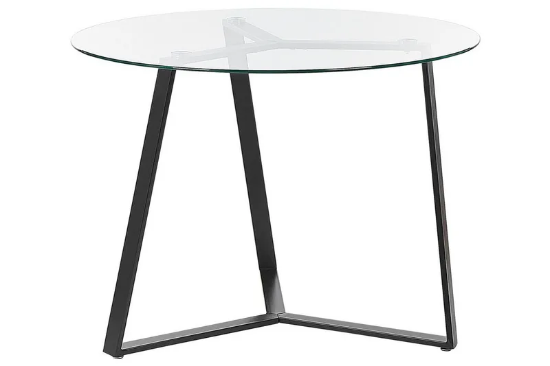Triggiano Litet Runt Matbord 100 cm i Glas - Svart - Möbler - Bord & matgrupper - Matbord & köksbord