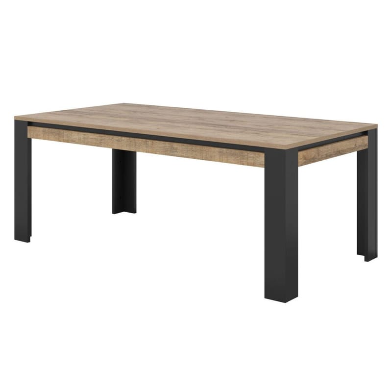 Tudor Rektangulärt Matbord 195 cm i Trä, Svart|Brun
