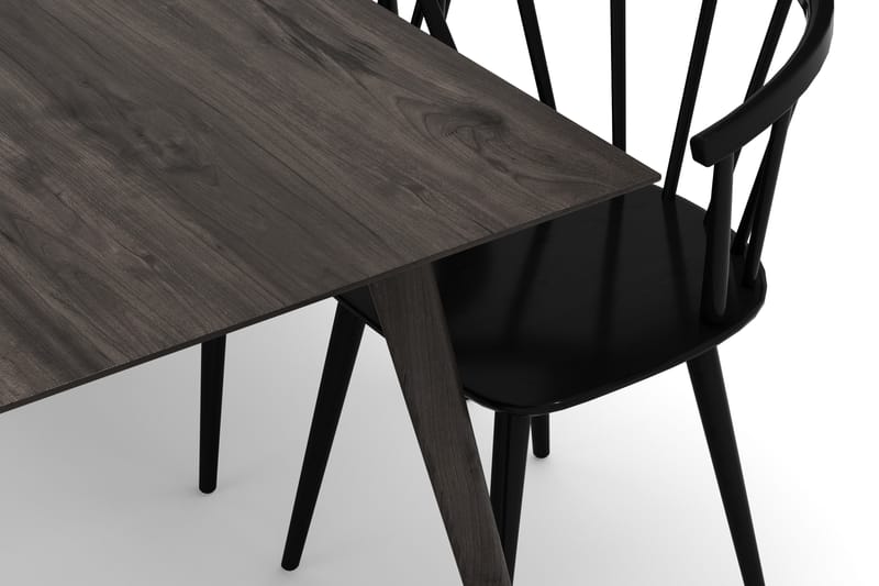 Tyrö Matgrupp med 6 st Tyrö Karmstolar - Smoked Oak/Black - Möbler - Bord & matgrupper - Matgrupper