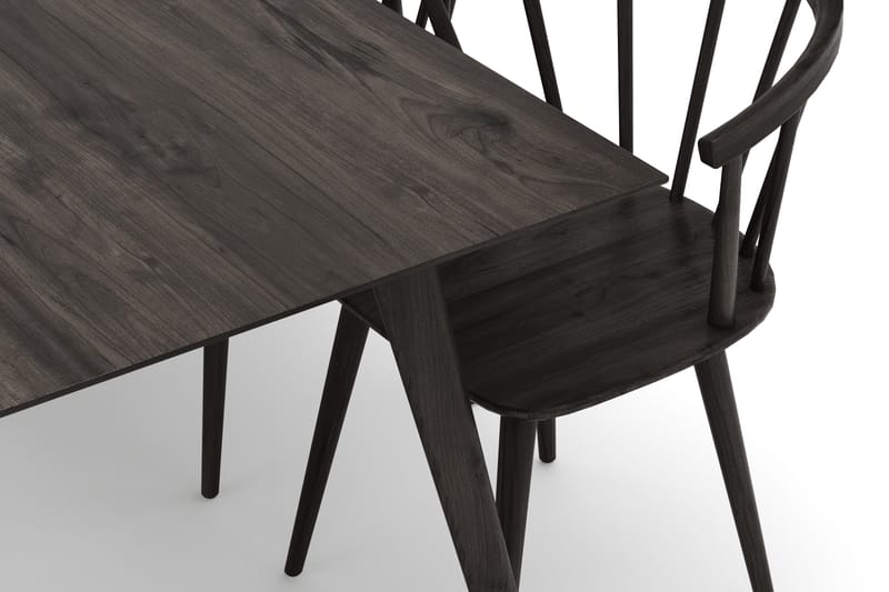 Tyrö Matgrupp med 6 st Tyrö Karmstolar - Smoked Oak/Smoked Oak - Möbler - Bord & matgrupper - Matgrupper