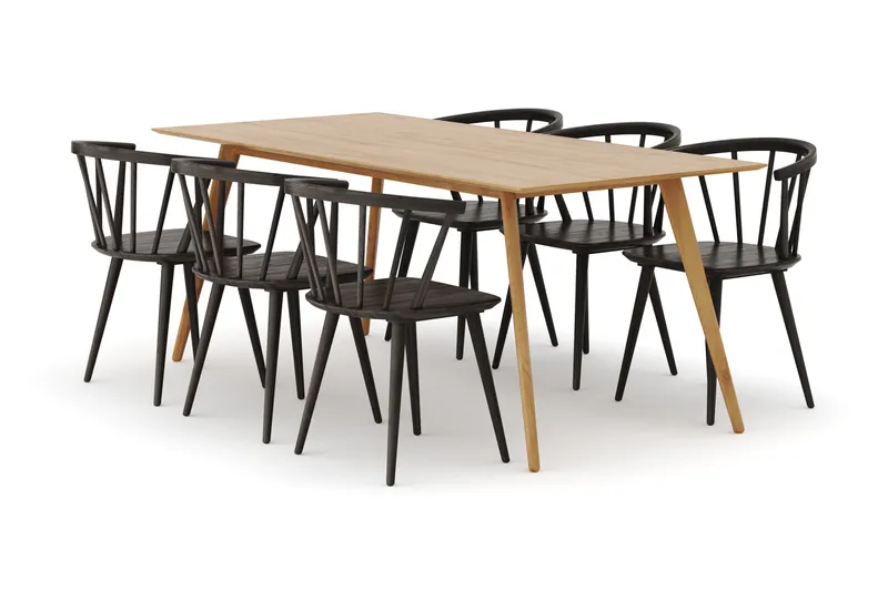 Tyrö Matgrupp med 6 st Tyrö Karmstolar - Möbler - Bord & matgrupper - Matgrupper