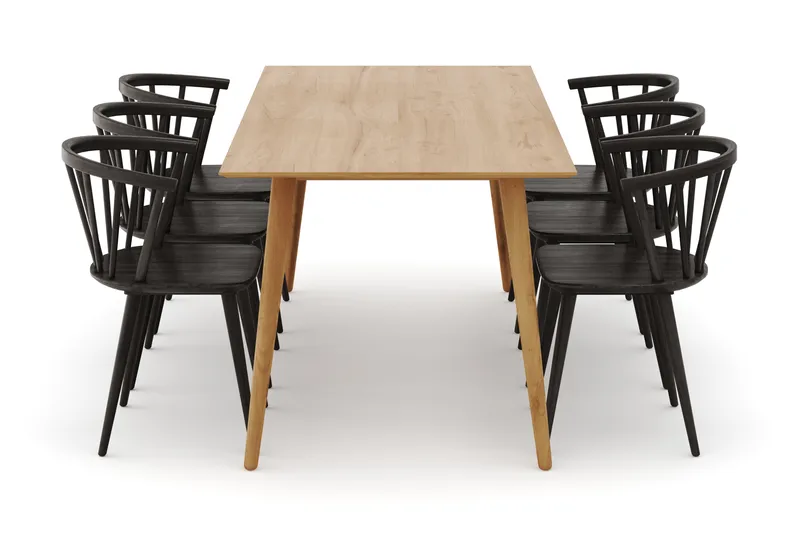 Tyrö Matgrupp med 6 st Tyrö Karmstolar - Möbler - Bord & matgrupper - Matgrupper