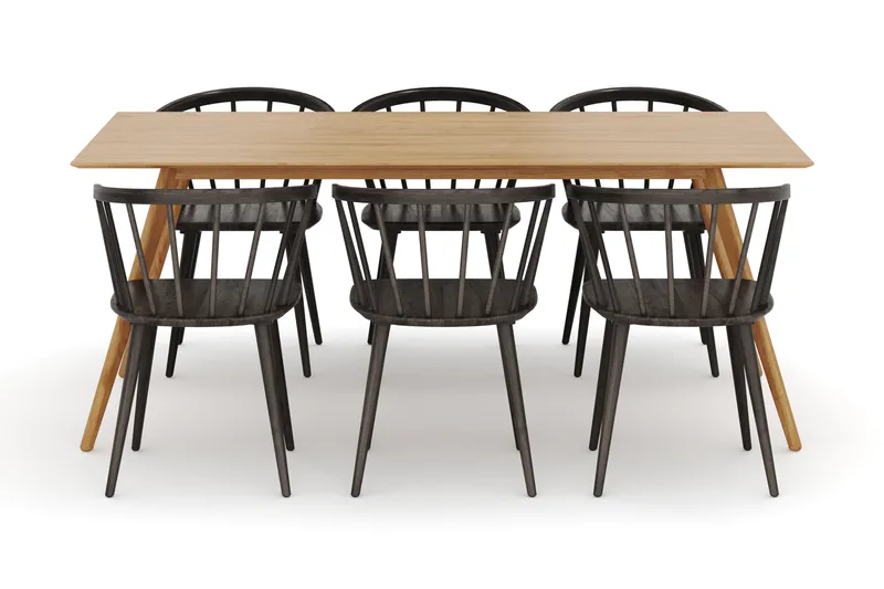 Tyrö Matgrupp med 6 st Tyrö Karmstolar - Möbler - Bord & matgrupper - Matgrupper