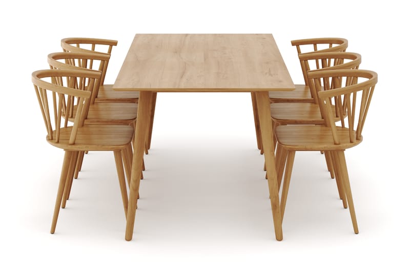 Tyrö Matgrupp med 6 st Tyrö Karmstolar - Möbler - Bord & matgrupper - Matgrupper