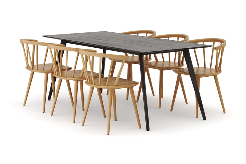 Tyrö Matgrupp med 6 st Tyrö Karmstolar - Möbler - Bord & matgrupper - Matgrupper