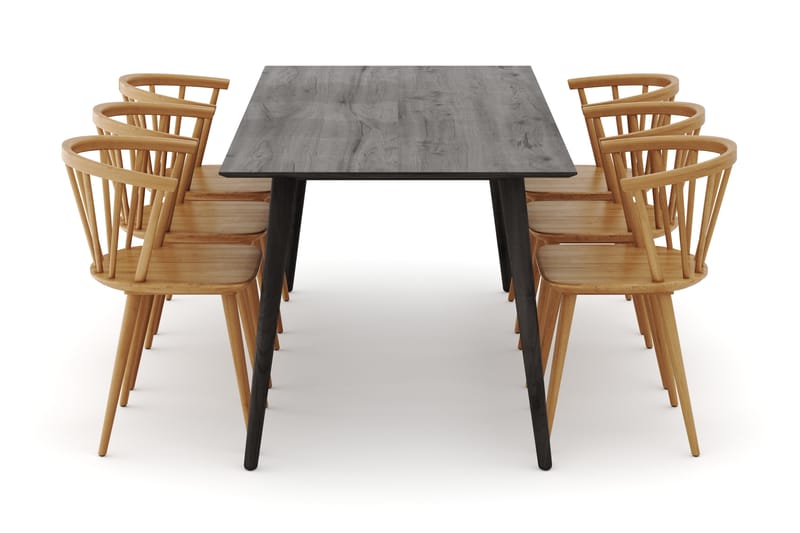 Tyrö Matgrupp med 6 st Tyrö Karmstolar - Möbler - Bord & matgrupper - Matgrupper