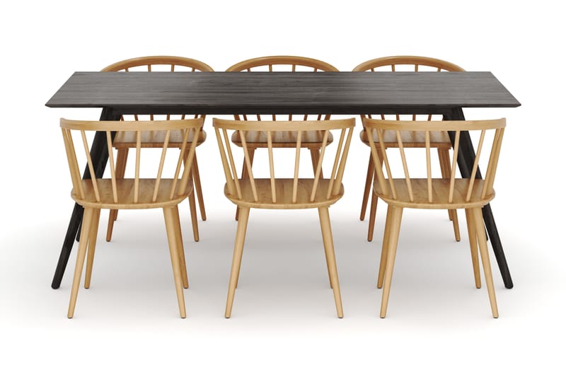 Tyrö Matgrupp med 6 st Tyrö Karmstolar - Möbler - Bord & matgrupper - Matgrupper