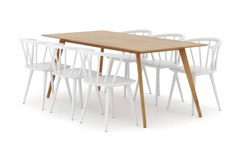 Tyrö Matgrupp med 6 st Tyrö Karmstolar - Möbler - Bord & matgrupper - Matgrupper
